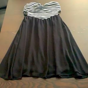 Mini dress with no straps